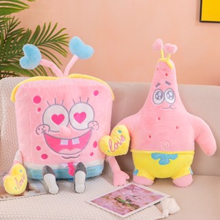 Pink SpongeBob Pai Daxing ใหม่ ตุ๊กตาสพันจ์บ็อบ สีชมพู 45 ซม. ตุ๊กตาการ์ตูนสัตว์ Patrick Star ของเล่น ตุ๊กตายัดไส้ นุ่ม ของขวัญวันเกิด สําหรับเด็ก