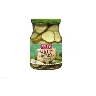 Salted sliced cucumber jar 715g - Felix