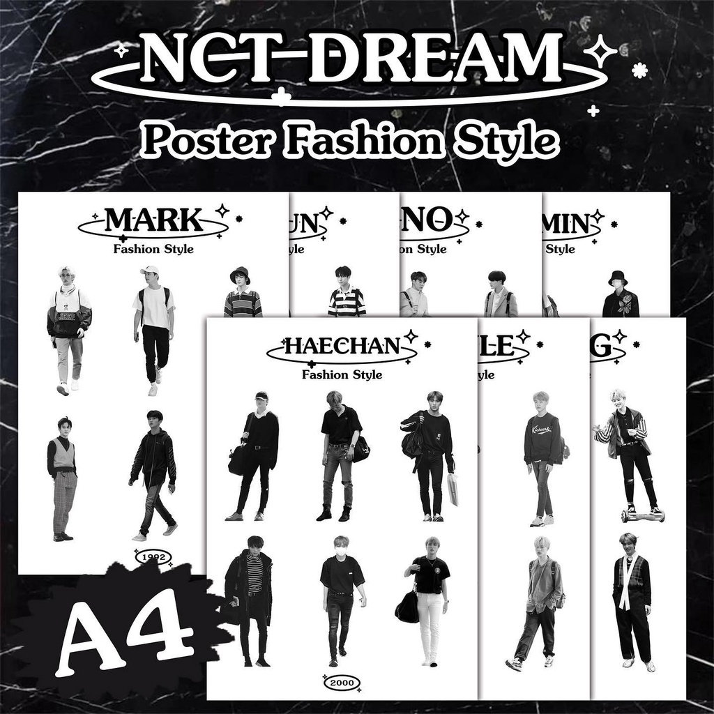 (ลงใหม่) Poster Fashion nctdream โปสเตอร์ภาพขนาด A4 สั่งขั้นต่ำ 2 ชิ้น