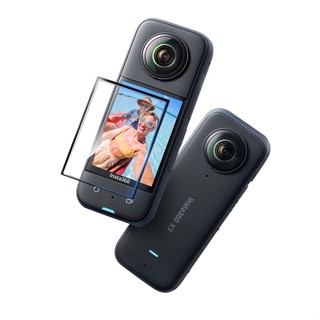 ฟิล์มกันรอยหน้าจอ HD แบบโค้ง ความโปร่งใสสูง สําหรับ insta360 ONE X3