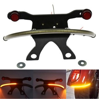 Motorcycle LED Fender Smoked Lens Turn Signal Amber Tail Light Lamp Bracket for Victory Vegas 2003-2017