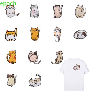 Epoch แผ่นแพทช์สติกเกอร์ ปักลายคิตตี้ สําหรับตกแต่งเสื้อผ้า DIY