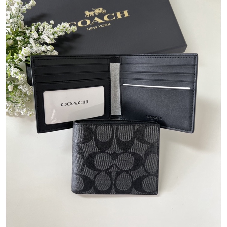 Coach Id Billfold Wallet In Signature Canvas F66551 waadee ThaiPick