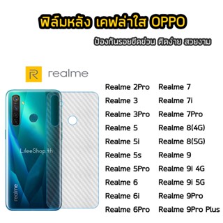 ฟิล์มหลัง Realme เคฟล่า Realme5 Realme5Pro Realme6 Realme6Pro Realme6i Realme7i Realme7Pro Realme8 9i ฟิล์มกันรอยหลัง