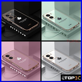 เคส Vivo Y16 Y22 Y22S Y35 V25 V25E V25 Pro Y15S Y01 Y17 Y15 Y12 Y02S Y21 Y21T Y33t t1x Y33S Y30 5g เคสโทรศัพท์มือถือ ขอบตรง ลายใบเมเปิ้ล สําหรับ fy