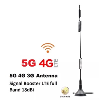 5G 4G 3G Antenna 18dBi Signal Booster Full Band 600-6000MHz เสาอากาศ สำหรับ 5G 4G Router Cable 3M