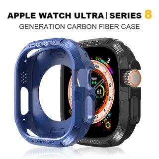 เคสนาฬิกาข้อมือ คาร์บอนไฟเบอร์ TPU แบบนิ่ม ป้องกันรอย สําหรับ Apple Watch Ultra 49 มม. Iwatch Ultra