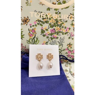 พร้อมส่งสีทอง🔥SALE 2199🔥ต่างหู Tory Burch Britten Peal Drop Earring มาพร้อมถุงผ้าแบรนด์