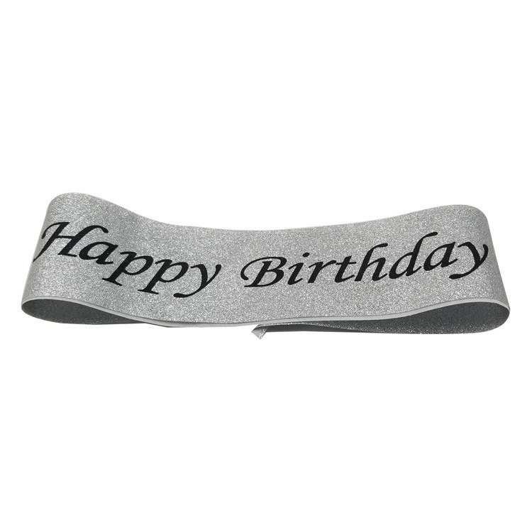 ส่งไว สายสะพายวันเกิด Happy Birthday วิบวับ วิบวับ ราคา ถูกที่สุด ดีลบีเคเค แกลเลอรีภาพที่ 5