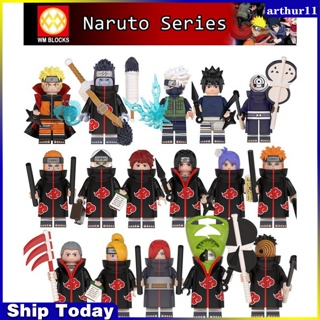 Arthur ของเล่นตัวต่อเลโก้ การ์ตูนนารูโตะ Akatsuki Sasuke Itachi Madara Obito WM6105 6106