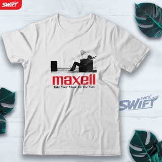 [COD]เสื้อยืด พิมพ์ลาย Maxell THE TAPE THAT DELIVERS VINTAGE Caset DISTROS-5XL