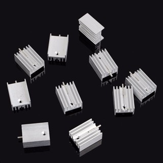 ฮีตซิงก์ IC อลูมิเนียม 21*15*10 มม. พร้อมเข็ม สําหรับทรานซิสเตอร์ TO-220 Mosfet 10 ชิ้น ☆Shixudenise