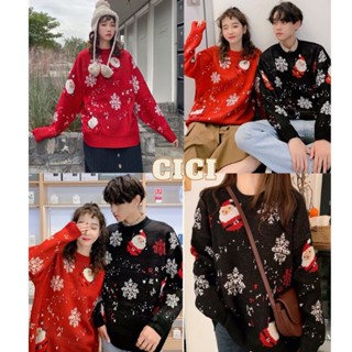 Cici (5140) เสื้อแขนยาวซานต้าคลอส×เกล็ดหิมะ