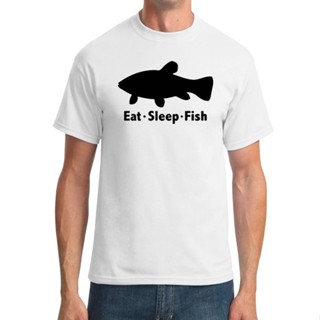 เสื้อตราหานคู่ 2021 Nieuwe Mode Zomer Ontwerp Katoen บุรุษเสื้อยืด Eet Slaap Vis-Funny-Mens เสื้อยืดดีไซน์ Creëren Uw ei