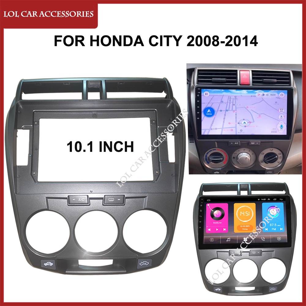 เคสเครื่องเล่น MP5 วิทยุ ระบบสเตอริโอ 2 Din 10.1 นิ้ว สําหรับ Honda City 2008-2014 Android