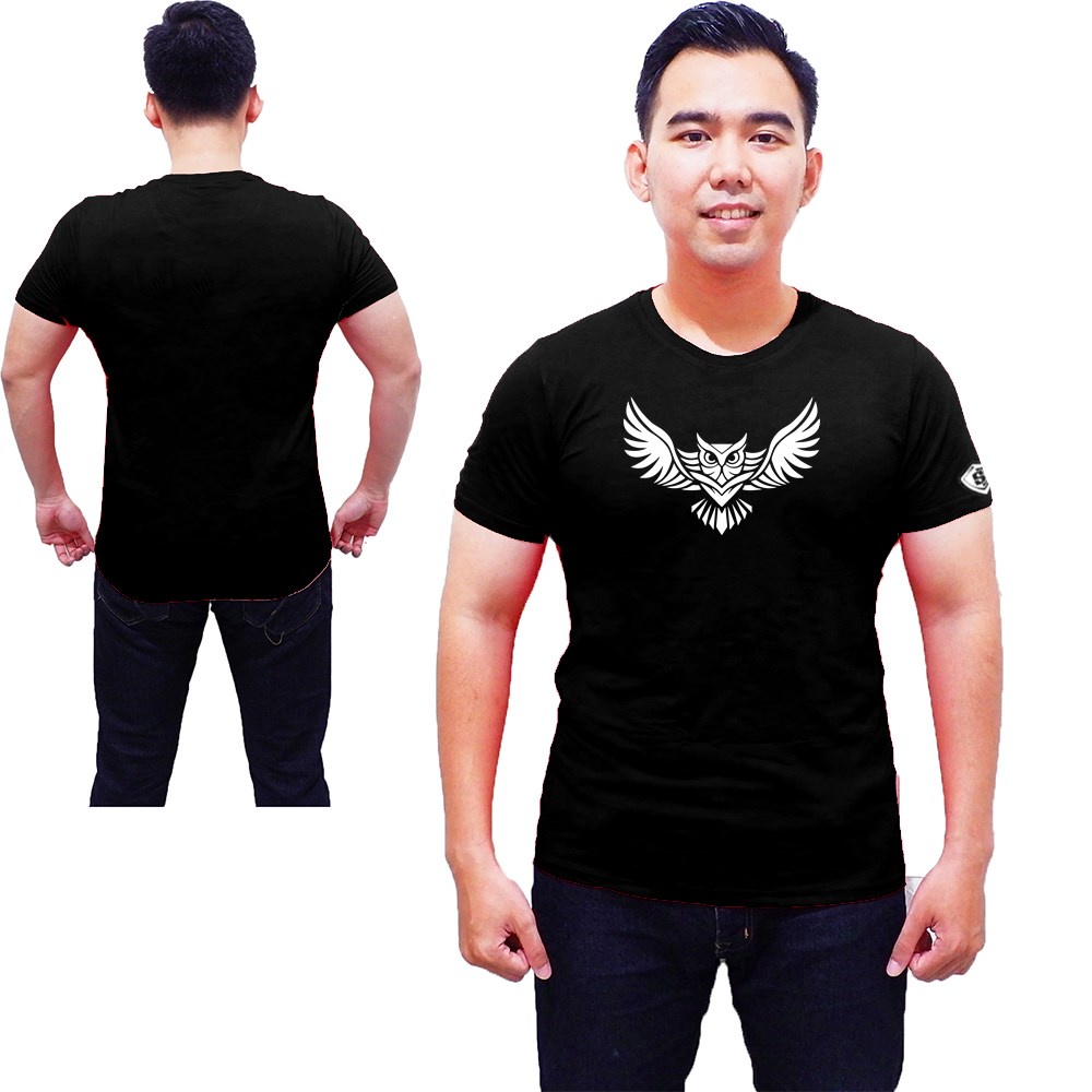 เสื้อยืดยิมฟิตเนสนกฮูก Intel Bodyfit Muscle