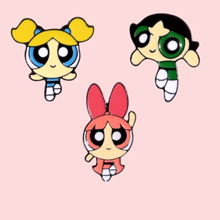 เข็มกลัด รูปการ์ตูนอนิเมะ Powerpuff Girls Lapel Pin น่ารัก เครื่องประดับ สําหรับเก็บสะสม ให้เพื่อน