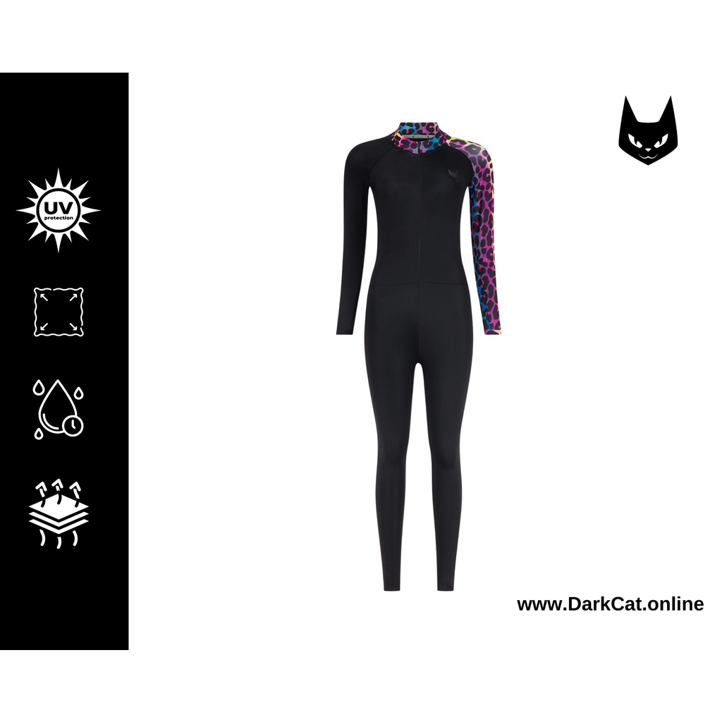 [DarkCat] Bodysuit ชุดกีฬา Outdoor กันUV ว่ายน้ำ ดำน้ำ ฟรีไดร์ฟ วิ่ง เทรล รุ่น AERO COOL (ซิปหน้าอก) รุ่น SDL