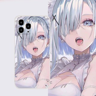 Rem Anime เคสไอโฟน iPhone 12 11 14 pro เคส 13 pro max case 7 8 se2020 iPhone 7plus 8พลัส Xr Xs X cover นิ่ม 8plus TPU