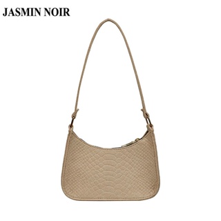 Jasmin NOIR กระเป๋าถือ กระเป๋าสะพายไหล่ ลายหนังจระเข้ แฟชั่นเรียบง่าย สําหรับสตรี