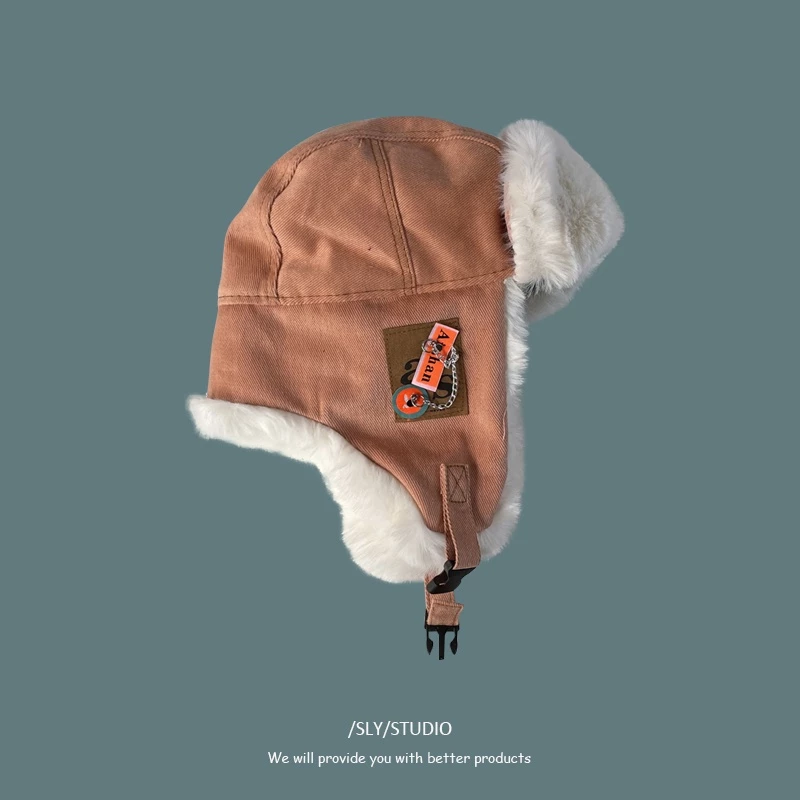 หมวกสกี Lei Feng แต่งขนกระต่าย กันหนาว Unisex thumbnail 6