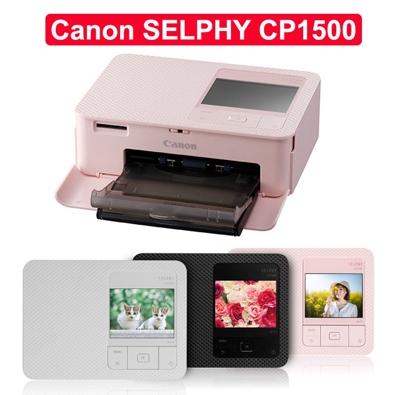 Canon SELPHY CP1500 Compact Photo Printer Kit Wifi ไร้สายสําหรับ KP-108IN RP-108 KP-36 KC-36 KL-36 ก
