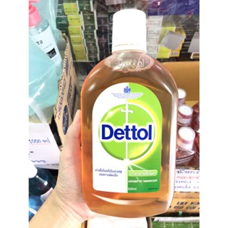 (รุ่นมงกุฎ) 500มล ฉลากไทย Dettol Antiseptic Liquid 500 ml. - น้ำยาทำความสะอาดพื้นผิว เดทตอล ฉลากไทย ขนาด 500 มิลลิลิตร