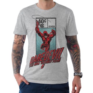 [COD]เสื้อยืด ผ้าฝ้าย 100% พิมพ์ลายกราฟฟิค Daredevil The Man Without Fear สําหรับผู้ชาย (wr-129)S-5XL