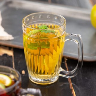 ZB33-1B ❣️ 6PCS  380ML  Delisoga drinking glass coffee mug glass juice and water mug glass