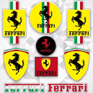 สติกเกอร์ไวนิล ลายโลโก้ Ferrari Super Racing สําหรับตกแต่งรถยนต์