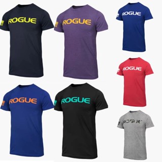 Rogue เสื้อยืดแขนสั้น ผ้าฝ้าย สําหรับออกกําลังกาย