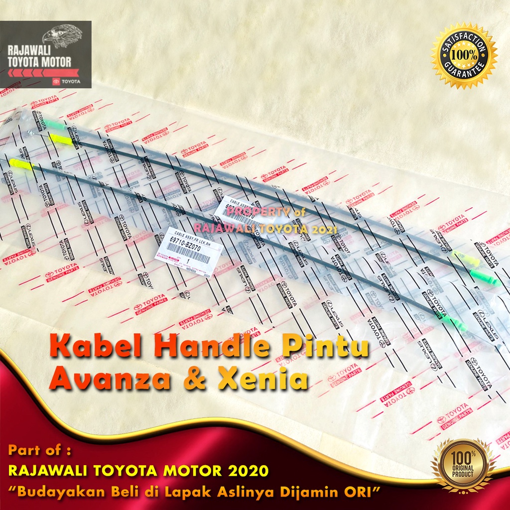 All New Avanza & Xenia 2012-2021 สายมือจับประตูด้านหน้าซ้ายขวาสลิง Central Lock Long Original Toyota