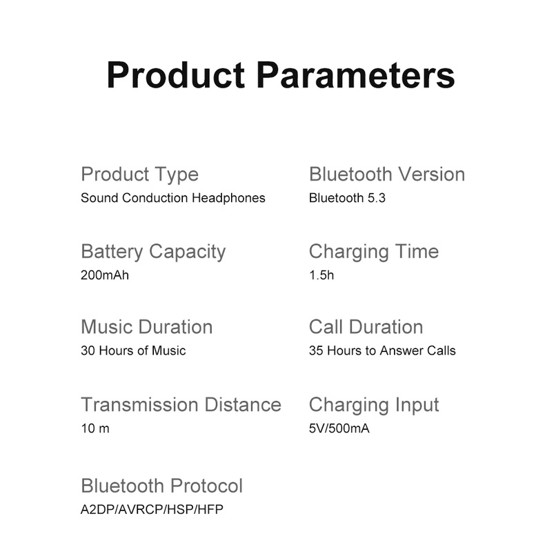 หูฟังไร้สายการนำกระดูก หูฟังไร้สาย หูฟังบลูทูธ สำหรับออกกำลังกาย Bone conduction wireless earphones หูฟังการนำกระดูก - รูปที่ 7