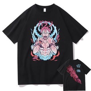 เสื้อตราหานคู่ มังงะญี่ปุ่นอะนิเมะ Jujutsu Kaisen Tshirt Ryomen Sukuna การ์ตูนพิมพ์เสื้อยืดผู้ชายผู้หญิงเสื้อยืดขนาดใหญ่