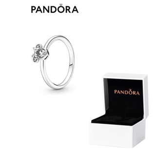 Pandora แหวนเงิน 925 ประดับเพชรเพทาย รูปดิสนีย์ มินนี่เมาส์ พร้อมกล่อง สําหรับผู้หญิง