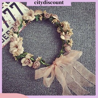 &lt;citydiscount&gt;  City_ที่คาดผมลายดอกไม้สำหรับผู้หญิง