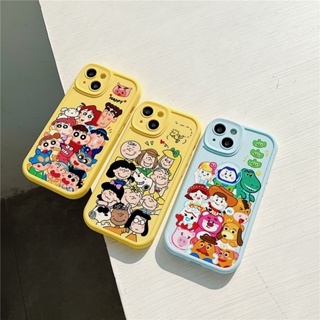 Cartoon Matte Soft Case Compatible For iPhone 14 Pro 13 12 11 Pro Max XR XS TPU New Phone Cover Protector Shockproof Casing