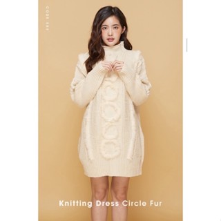 COAT OVER [สินค้าใหม่] KNITTING DRESS CIRCLE FUR เดรสกันหนาว แฟชั่นกันหนาว ชุดไหมพรมกันหนาว เดรสไหมพรม นิตติ้ง 💓