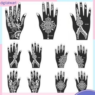 Ws_India Henna สติ๊กเกอร์ลายสักชั่วคราวสําหรับตกแต่งร่างกาย