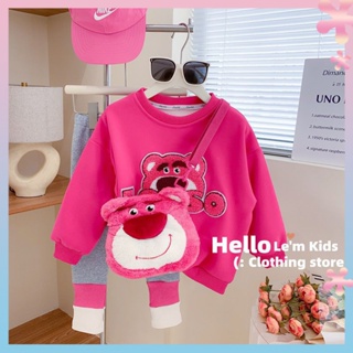 Girls sweater autumn clothes 2022 new fashionable baby velvet thickened top childrens cartoon embroidered autumn and winter coat