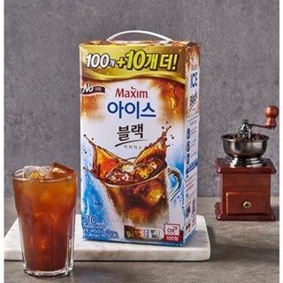 พร้อมส่ง 아이스 블랙 กาแฟดำ(เย็น) Maxim Ice Black Coffee Mix 100 ซอง