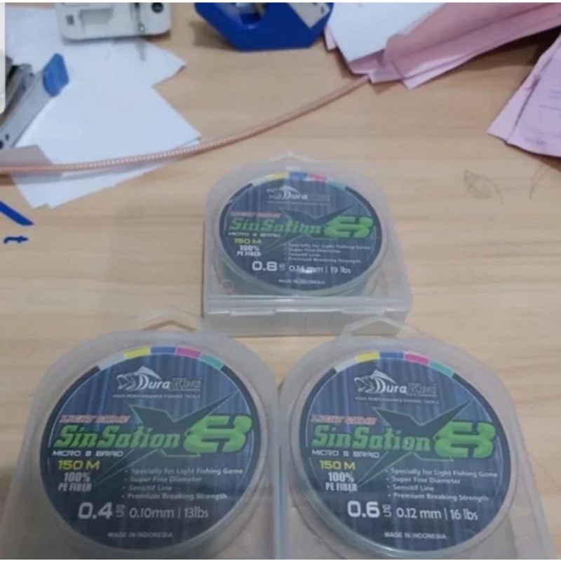 สายถักเปีย pe duraking sinsation x8 150 เมตร micro 8 ถักเปีย ราคาต่อ 1 ชิ้น