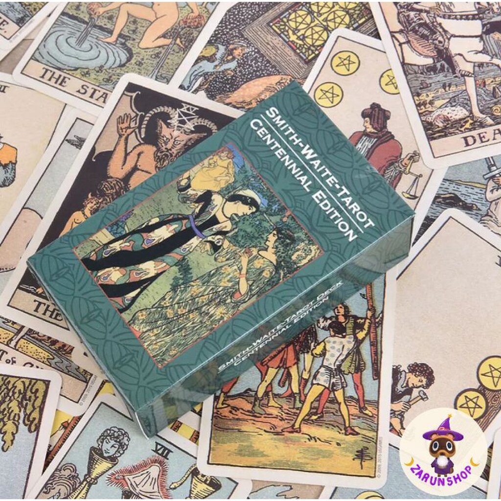 [แถมไฟล์คู่มือภาษาไทย ]ไพ่ยิปซี ไพ่ทาโรต์ (พร้อมส่ง ) The Smith waite centennial edition กล่องเขียวหน้าไพ่มาตรฐานสากล