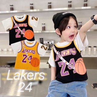 เสื้อ lakers เสื้อแขนสั้นผ้านิ่มใส่สบาย #เสื้อเด็ก #เสื้อผ้าเด็ก #ชุดเด็ก