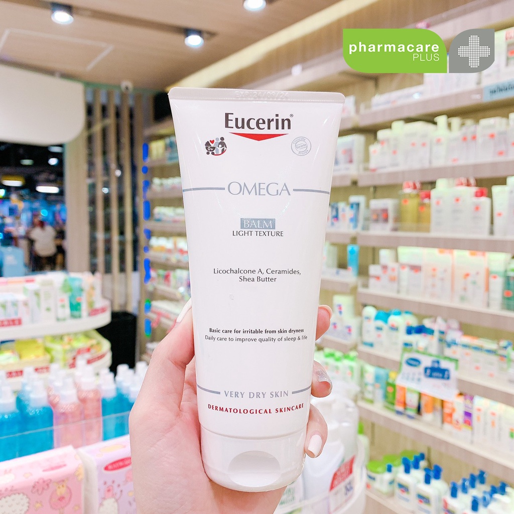 แท้ Lotใหม่ Eucerin Omega Balm 200 ml. บาล์มบำรุงผิวกาย สำหรับผู้มีปัญหาผิวแห้ง แดง คัน