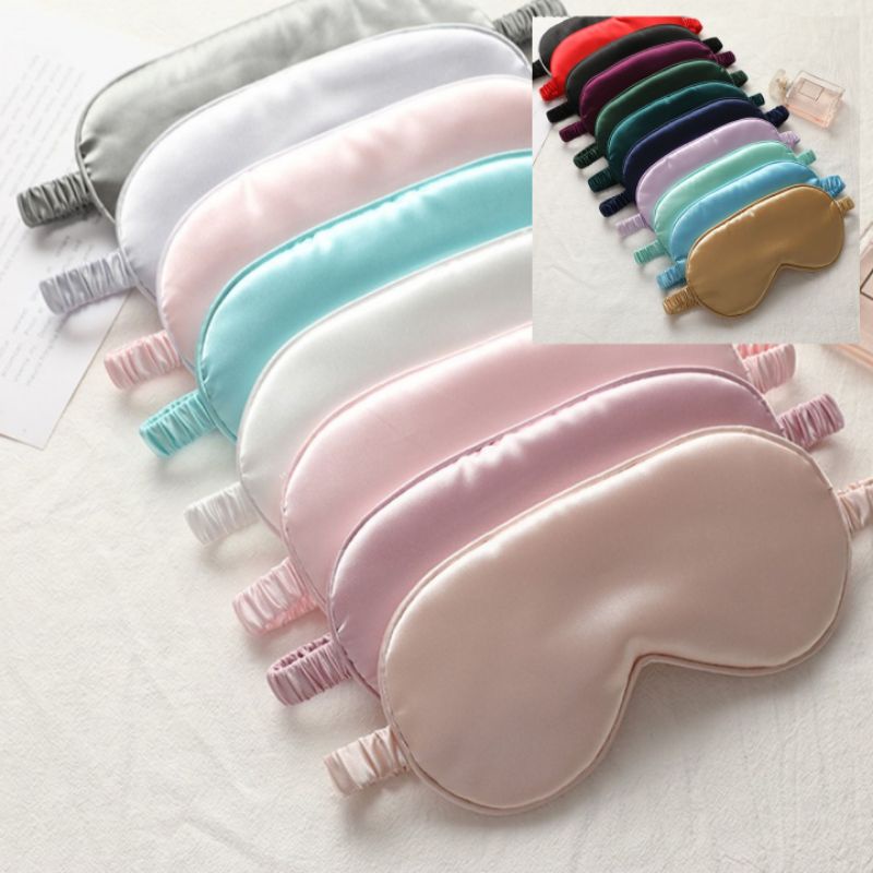 🇹🇭*ส่งทุกวันไม่หยุด* Bewtyshop ผ้าปิดตา sleep eyeshade  แบบผ้าไหมซาติน รุ่นนุ่มลื่น มี17สี