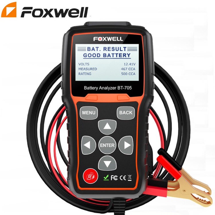 FOXWELL BT705 12V And 24V Car Battery Tester Digital Car Battery Analyzer Car Battery Checker Automo