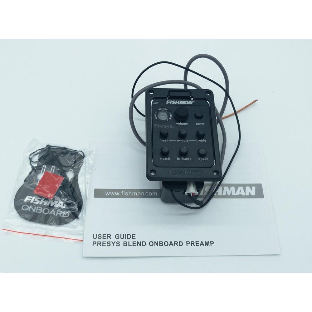 HS-(Stock)FISHMAN Presys 201 รุ่นกีตาร์ Preamp EQ Tuner Piezo Pickup Beat กีตาร์อุปกรณ์เสริมใหม่