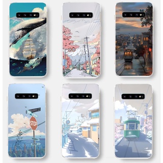 สําหรับ Samsung galaxy s10 plus s10e ซิลิโคนนุ่ม TPU เคสโทรศัพท์ด้านหลัง