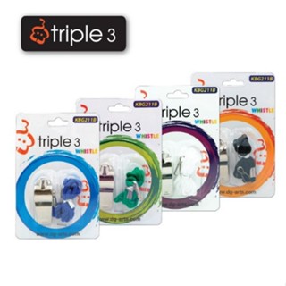 Triple3 นกหวีดเหล็ก พร้อมสายคล้องคอ (WHISTLE )